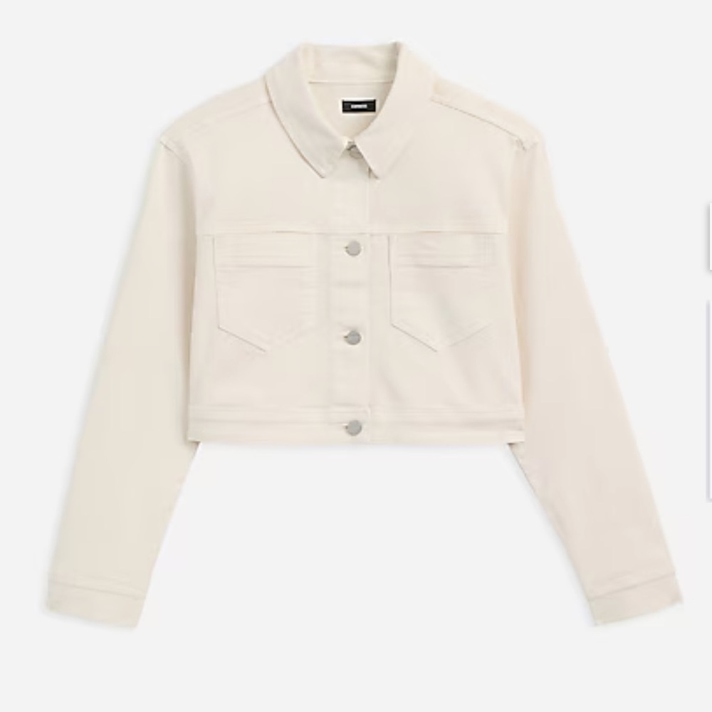 Express Cream Button-Up Jacket